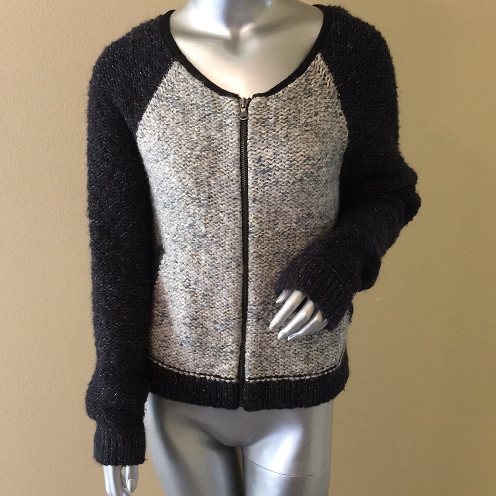 American Eagle Outfitters metallic zip-up …